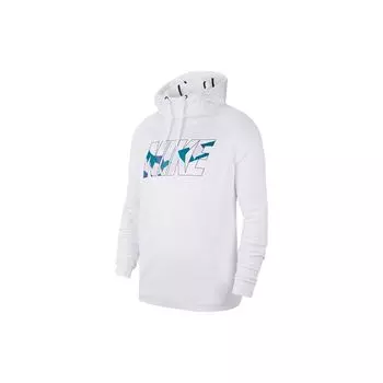 Теплый спортивный пуловер с капюшоном и кулиской с логотипом Nike на флисовой подкладке, мужские топы белого цвета CK0914-100 XXL