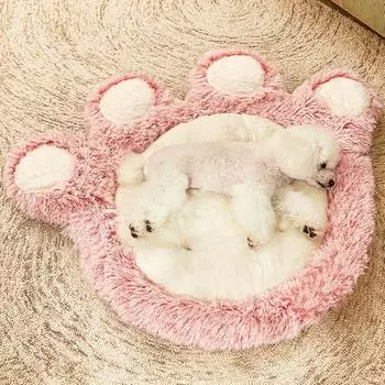 Теплый утолщенный плюшевый коврик для домашних животных зимой, кровать для собак, кровать для кошек, кровать для маленьких собак, кровать для домашних животных L 88*70cm