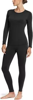 Теплый верх и низ Heat Tech Moisture Brushed Thermal Extremely Warm Windproof Innerwear [Tesla] Женское нижнее белье, комплект, [Теплоизоляция,