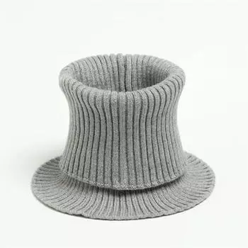 Теплый вязаный шарф-воротник Mne Женский водолазка Ложный воротник Съемный шарф Теплый зимний ветрозащитный шарф Рюши Накидка One Size