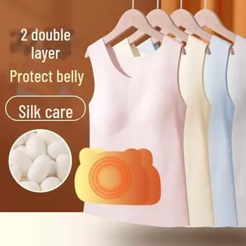 Теплый жилет и бюстгальтер для девочек от начальной до средней школы - осень/зима XL [Recommended 90-110 catties]