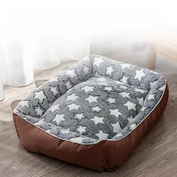 Теплый зимний вольер для домашних животных, полузакрытый коврик для кошек, съемный коврик для собак и вольер для домашних животных S 45 * 30cm