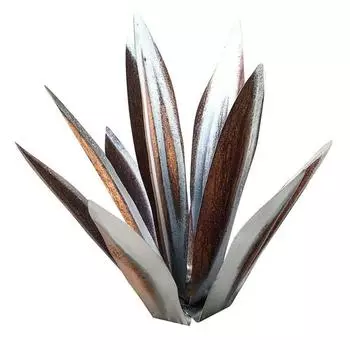 Tequila Metal Rustic Sculpture Diy Agave Plant Decor Garden Yard Home Decor Silver,S: 27CM