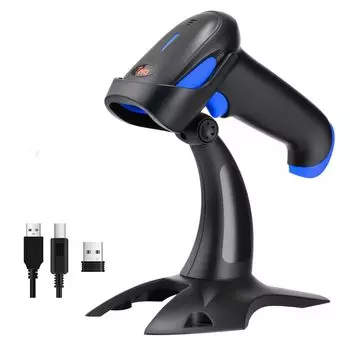 Tera Wireless Barcode совместим как с проводными, так и с 1D и 2D QR USB Bluetooth ЖК-дисплей штрих-кодов Техническое соответствие Поставляется с японским синий