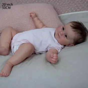 TERABITHIA 20 дюймов, очень реалистичные волосы, милая улыбка, реалистичная кукла-реборн, выполненная из силикона и винила, анатомически правильная и реалистичная 20 Inches