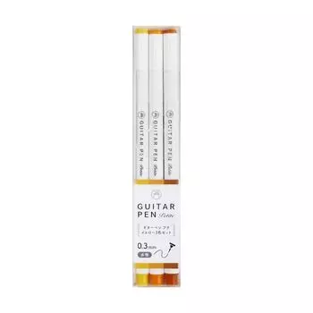 Teranishi Chemical Industry Guitar Pen Petit Yellow 3 Color Set GRPT-3YL