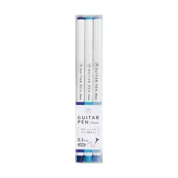 Teranishi Chemical Industry Guitar Pen Petite Blue 3 Color Set GRPT-3BL