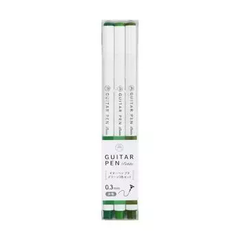 Teranishi Chemical Industry Guitar Pen Petite Green 3 Color Set GRPT-3GR