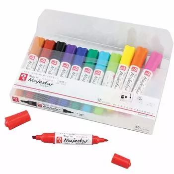 Teranishi Chemical Industry Magic Majester Majester Set Черный Красный Синий Зеленый Желтый Небесно-оранжевый Персиковый Коричневый Фиолетовый Желтый Зеленый Охра 1 набор x 2 набора