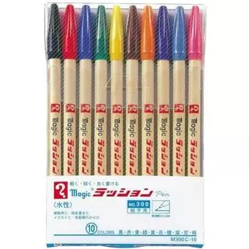 Teranishi Chemical Lashon Pen 10 color set 3 piece set NO.300 M300C-10