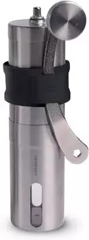 [Teranuvo] Ручная кофемолка для кофе в зернах Грубый мелкий помол Регулируемый легкий ручной помол Компактная уличная кофемолка с черным ремешком