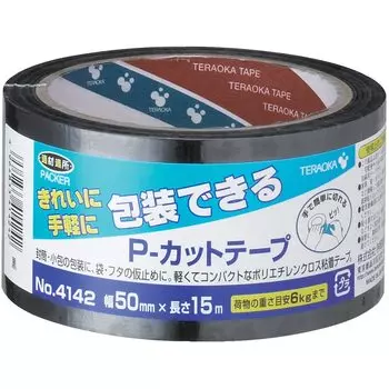 Teraoka Seisakusho TERAOKA P Cut Tape Curing Tape Black 50mm x 15M NO.4142 Architectural/Painting чёрный
