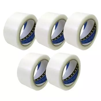 Teraoka Seisakusho TERAOKA P Cut Tape Самоклеящаяся лента Прозрачная 50 мм x 25 м рулоны № 4140 Архитектура/Малярные работы (5 упаковок)