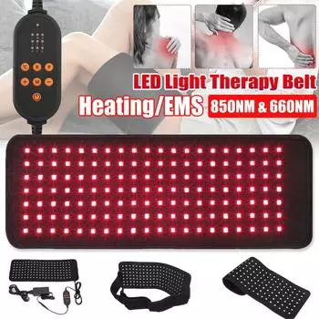 Терапевтический пояс красного света 660 нм. Светодиодный красный свет и ближний инфракрасный свет 850 нм. Лечение исчезновения шрамов и пятен. Облегчение мышечной боли.