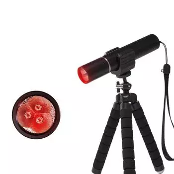 Терапия красным светом для тела и лица, терапия инфракрасным светом, портативная светодиодная инфракрасная лампа, устройство для терапии красным светом с длиной волны 630, 660 и 850 нм чёрный