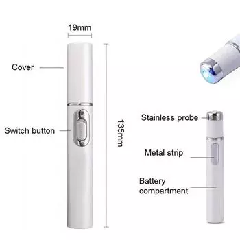 Терапия синим светом Heath, лечение варикозного расширения вен, лазерная ручка, мягкий шрам, удаление морщин, лечение прыщей, лазерная ручка, массаж, расслабление None белый