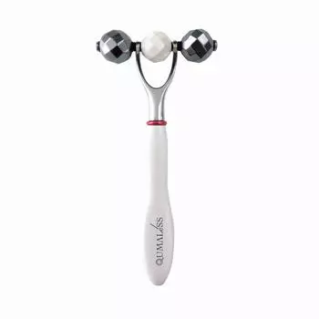 ТЕРАПИСТ QUMALess Bearless Teratite ролик для лица Белый с серебристо-черным инструментом 3 пакета, ощущение, наконечник,