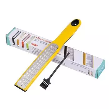 Терка для цитрусовых, лимона и сыра с контейнером для сыра, лимона, имбиря, чеснока, овощей, фруктов жёлтый