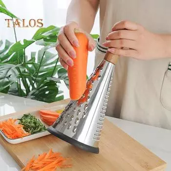 Терка для картофеля с резиновым дном, ручная резка, полезная нержавеющая сталь, фруктовый сыр, картофелерезка, кухонные принадлежности 8Inch