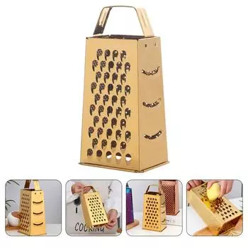 Терка для овощей и имбиря из нержавеющей стали, кухонные терки для резки сыра, гаджет золотистый