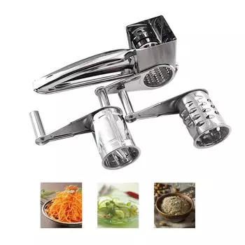 Терка для сыра из нержавеющей стали, ручная мельница для грецких орехов, инструмент для детского питания One Size серебряный