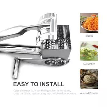 Терка для сыра из нержавеющей стали, ручная мельница для грецких орехов, инструмент для детского питания One Size серебряный