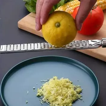 Терка для сыра Lemon Zester из нержавеющей стали, прямоугольная терка для шоколада Lemon Zester с нескользящей ручкой, кухонные гаджеты
