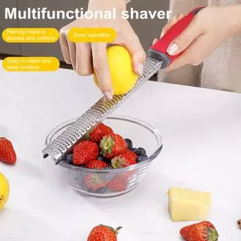 Терка для сыра, противоскользящая ручка, терка для лимона из нержавеющей стали с подвесным отверстием для домашней кухни, ресторана, бара красный