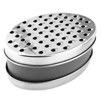 Терка для сыра с контейнером Многофункциональная слайсер из нержавеющей стали для картофеля, огурцов, моркови, лука, лимона, имбиря, кухонный измельчитель овощей темно-серого