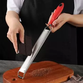 Терка для сыра с нескользящей ручкой, прямоугольная терка для фруктов, прочная проволочная терка из нержавеющей стали для выпечки чёрный