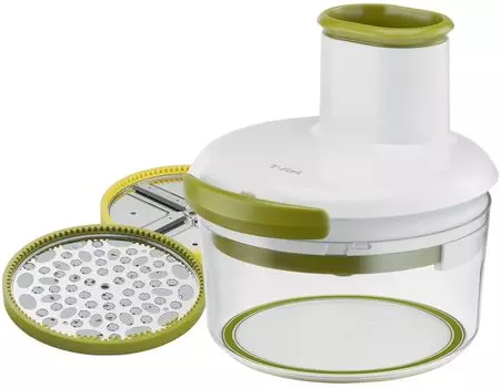 Терка-ломтерезка Tefal с ручным управлением, моющаяся крышка, 2 типа лезвий, терка-ломтерезка поставляется с лопаткой, лезвие не попадает прямо в руки K166S3 1,2 л Handy &