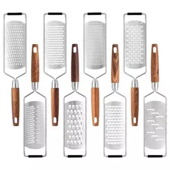 Терка Pro Zester, для снятия цедры с лимона, пармезана, шоколада, с острым как бритва лезвием из нержавеющей стали, деревянная ручка