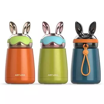 Термальная бутылка для воды Aurora Rabbit 304, бутылка из нержавеющей стали, детская изолированная бутылка, бутылка для воды для