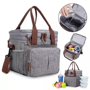 Термальная сумка для кемпинга, водонепроницаемая утолщенная сумка-холодильник, большая изолированная сумка для пикника, обеда, холодильник для еды, холодильник для путешествий, пешего туризма 007 28X14X17cm