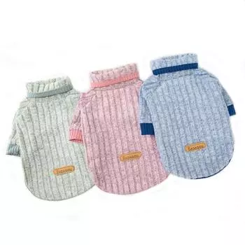 Термальная водолазка для собак, зимнее вязаное шерстяное пальто, одежда для собак йорков для маленьких и средних собак, пуловер для щенков бигля, трикотаж S зелёный