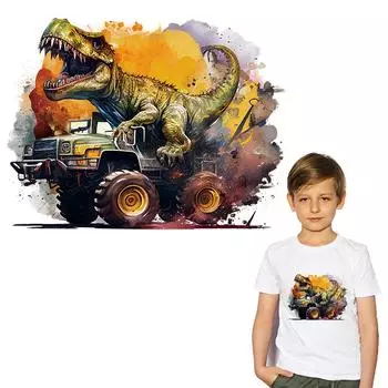 Термальные наклейки с динозавром, джинсы, термопресс, аппликация, аксессуары «сделай сам», наклейка, модные полоски, железные нашивки, наклейки с изображением животных
