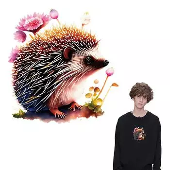 Термальные нашивки акварель Ежик термопресс аппликация джинсы аксессуары «сделай сам» наклейка модные полосы «сделай сам» принадлежности для рукоделия