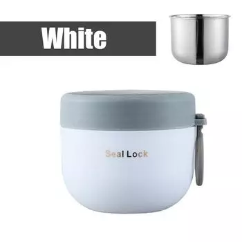 Термальный ланч-бокс, контейнер для еды с ложкой, материал PP, вакуумная чашка, чашка для супа, портативная изолированная чашка для завтрака зелёный