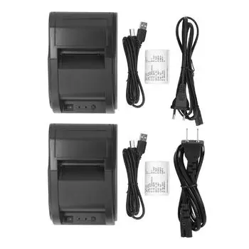 Термопринтер 203dpi Высокоскоростная настольная машина для печати чеков и этикеток с подключением по USB Голосовой Bro US Plug