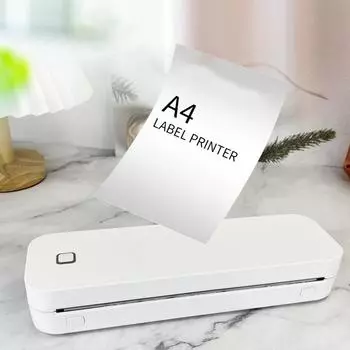 Термальный принтер A4, 203 точки на дюйм, Bluetooth, карманный принтер для фотодокументов, печать татуировок, заметок, беспроводной бесчернильный термопринтер