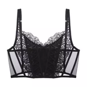 TERMEZY сексуальный кружевной бюстгальтер для женщин без косточек, жилет, нижнее белье, сладкий женский свадебный бюстгальтер без косточек, французский корсет, бюстгальтеры, нижнее белье с вышивкой XL