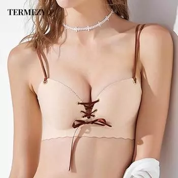 TERMEZY женские бюстгальтеры пуш-ап бесшовное нижнее белье женское нижнее белье без косточек сексуальный бюстгальтер 75C бежевый