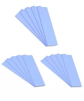 Термические прокладки TerraShine 15 шт. Двусторонние термосиликоновые прокладки для радиатора охлаждения, ребра, теплопроводящий силикон, 3 толщины, клейкие и мягкие