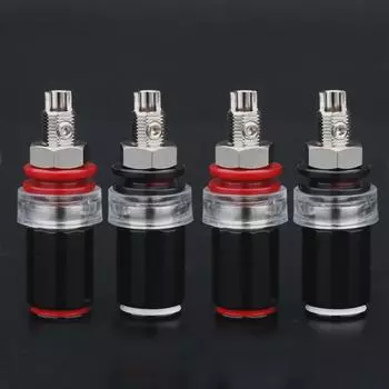 Терминал для подключения Hi-Fi-динамиков: Позолоченный и родиевый штекер для беспаечного провода для аудиоусилителя