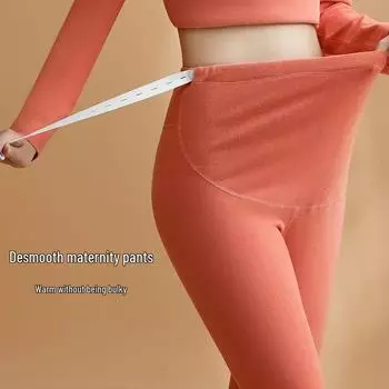 Термобрюки для беременных - немецкий бархат, осень/зима, теплая, удобная одежда для родов M фиолетовый