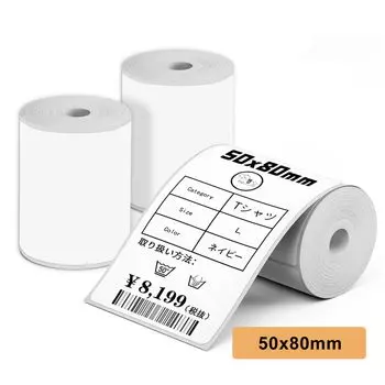 Термобумага Pesuza, совместимая с термобумагой Phomemo M110 M120 M220, оригинальная термобумага 50x80 мм, 100 листов, наклейка для термопринтера