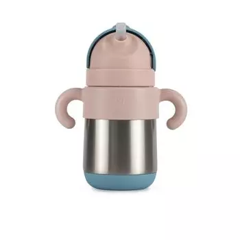 Термобутылка Meloware Термобутылка с трубочкой из нержавеющей стали для детей, которая всегда поддерживает оптимальную температуру для малышей [meroware] [MATT