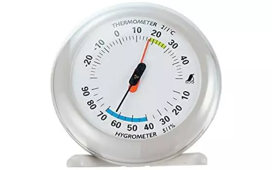 Термогигрометр Shinwa Sokutei круглый светло-серый 10 см 70497 Q-2 светло-серый