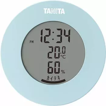 Термогигрометр Tanita часы температура влажность цифровой настольный магнит светло-голубой BL TT-585