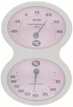 Термогигрометр Tanita Температура Влажность Аналоговый настенный Розовый PK TT-509